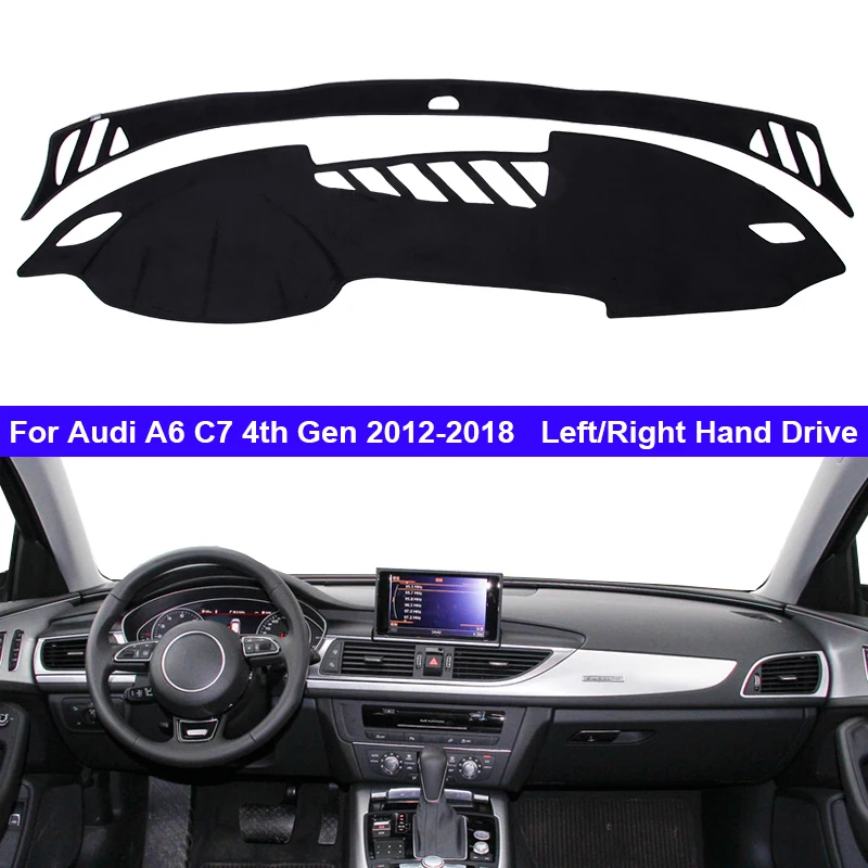 

Внутренняя крышка приборной панели автомобиля для Audi A6 C7 4-го поколения 2012-2018, автомобильный коврик для приборной панели, ковер, Солнцезащит...