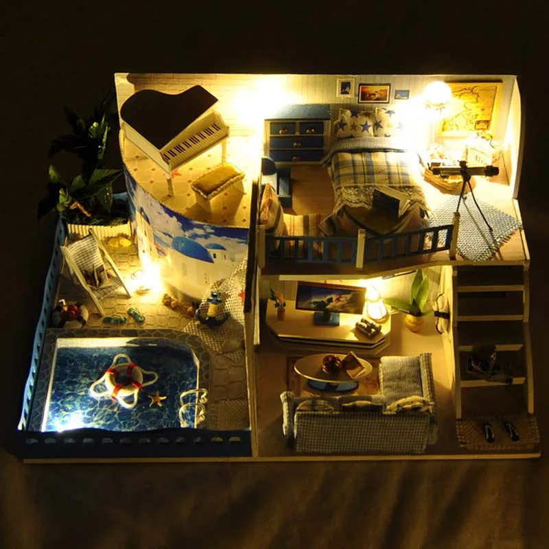 

Электрическая светодиодная лампа, креативная модель неба, города, ремесла, детская игрушка, сделай сам, ручная работа, искусство, романтичес...