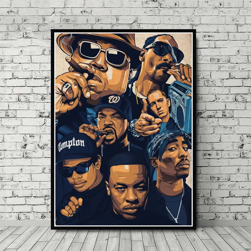 NT385 картина Biggie smallers 2PAC ледяной куб JAY Z восточное побережье хип хоп плакат печать