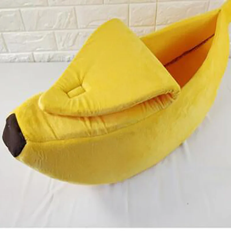 Банановая кожура кошка дом милый вид банан кровать для кошки котята домашних