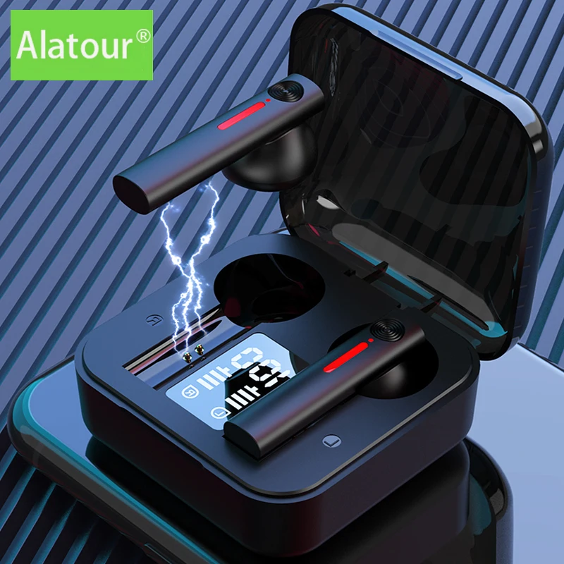 Беспроводной наушники Bluetooth 5 0 гарнитуры светодиодный Дисплей с Микрофоном Hi Fi