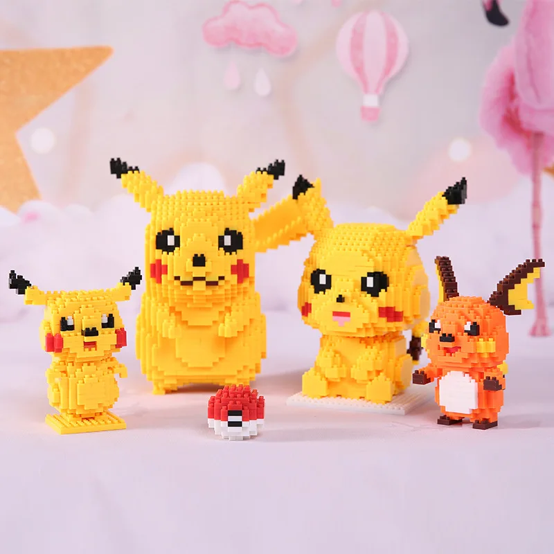

Blocks Pokemon Pikachu Model Building Kits Anti-Stress Toy Halo Mega Construx Construction Kit for Adults New Year's Gift