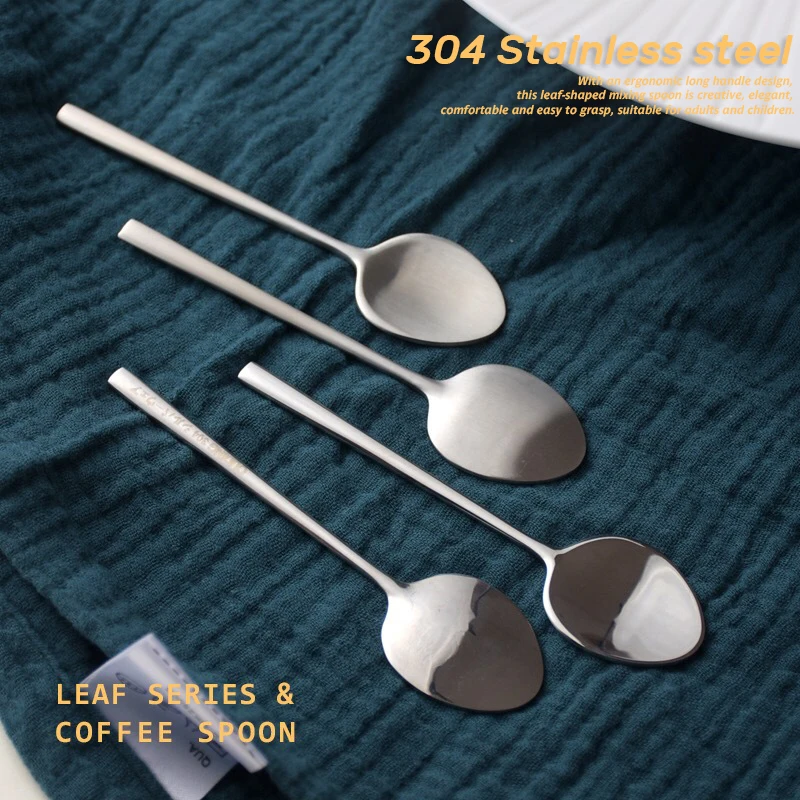 

4 pcs Coffee Spoon Stainless Steel Cocktail Stirring Spoons for Mixing, Cocktail Stirring, Tea, Coffee, Milkshake, Cold Drink