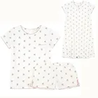 2020 летняя белая мягкая Пижама BP для девочек, детский тонкий хлопковый комплект для купания, удобная пижама в виде вишни, пижама, комплект одежды для сна