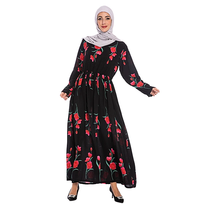 Размера плюс 6XL платья длинная абайя Турция исламский арабский хиджаб