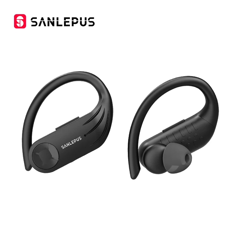 SANLEPUS twtws Bluetooth наушники с микрофоном светодиодный дисплей беспроводные Bluetooth наушники водонепроницаемые с шумоподавлением