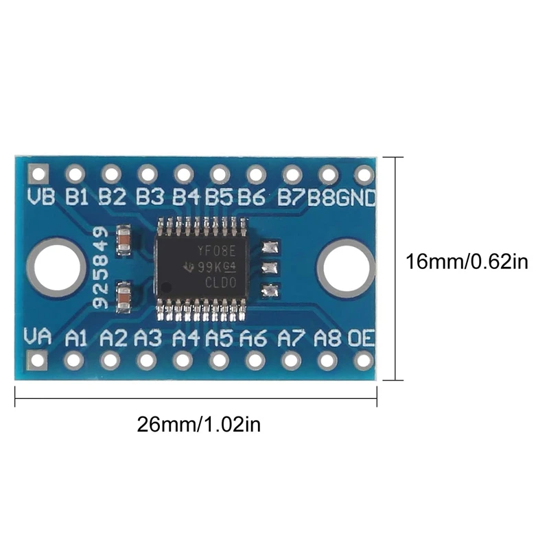 Высокоскоростной полнодуплексный 8-канальный логический уровень TXS0108E 6 шт.