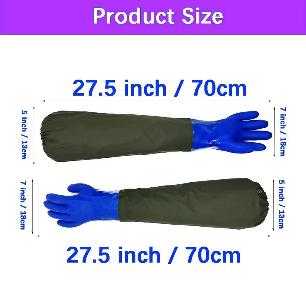 

High Quality Wear-Resistant Gloves Waterproof Pvc Machinery Industry Fishery Gloves Long Sleeve Rubber Work Gloves Durable