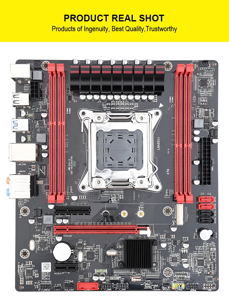 Jingsha X79 материнская плата LGA2011 ATX USB3.0 SATA3.0 PCI-E NVME M.2 SSD поддержка памяти REG ECC и процессор Xeon E5