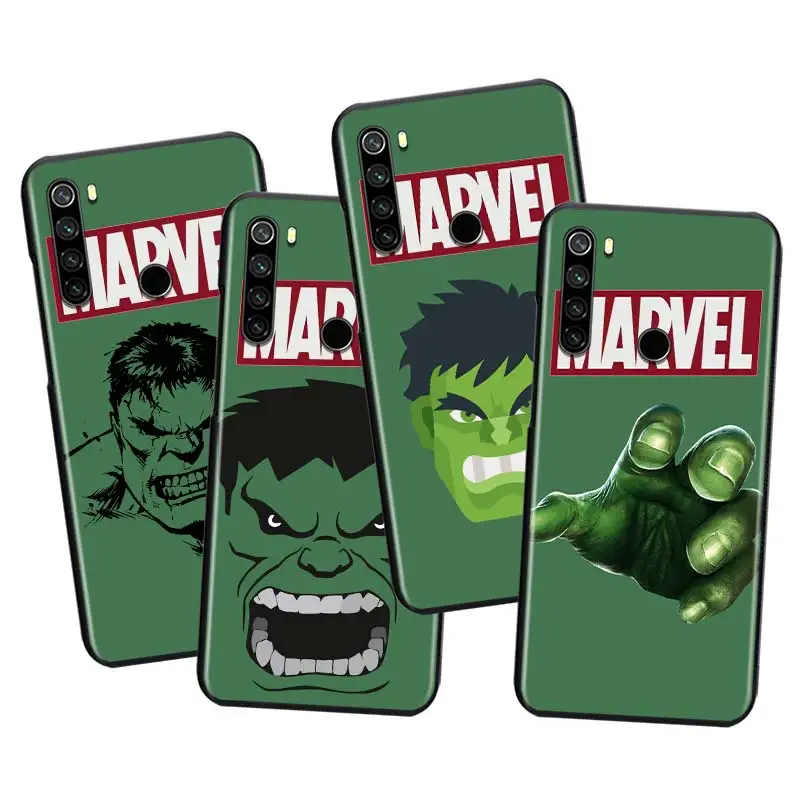 

Phone Case Marvel The Incredible Hulk For Xiaomi Redmi Note 4 4X 5A 5 6 7 8T 8 9T 9S 9 10 10S Prime Pro Max Black Soft TPU Cover