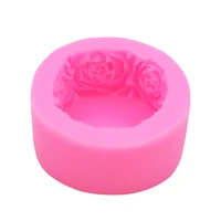silicone soap mold 3d round rose flower shape diy handmade soap making fondant cake candle molds mould craft decoration