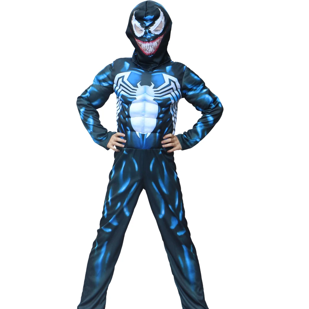 Костюм Веном на Хэллоуин для взрослых мальчиков и девочек мускулы косплея
