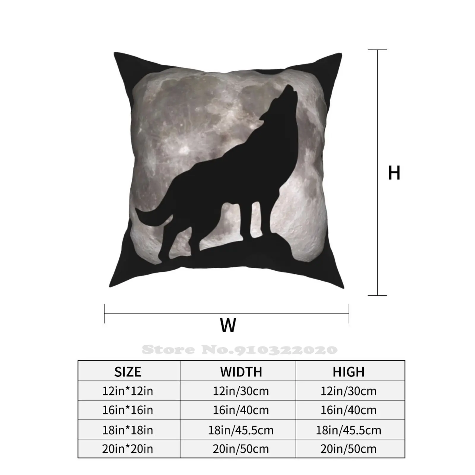 Чехол для спальни с изображением Волка Луны и воющего волка | Дом сад