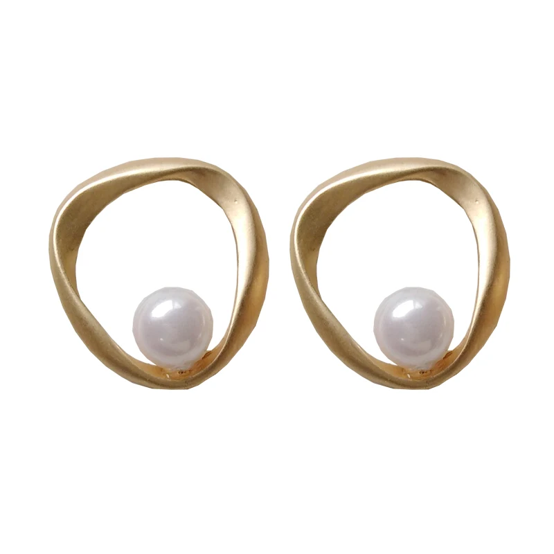 Irregular geometry character joker stud earrings fashion beautiful fashion jewelry pearl earring accessories