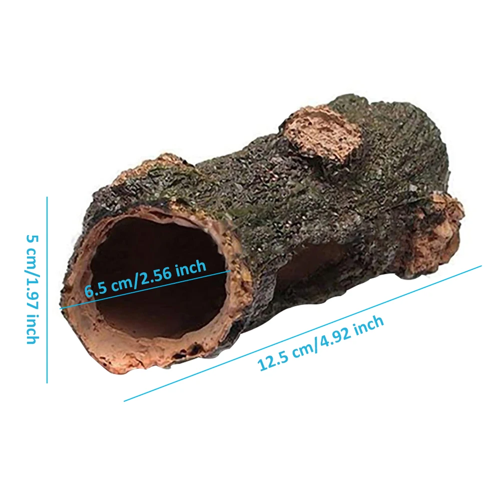 

New Fish Tank Log Aquarium Resin Hollow Wood Trunk Landscape Decorations Hollow Tree Hole Hideout Cave Ornament For Terrarium