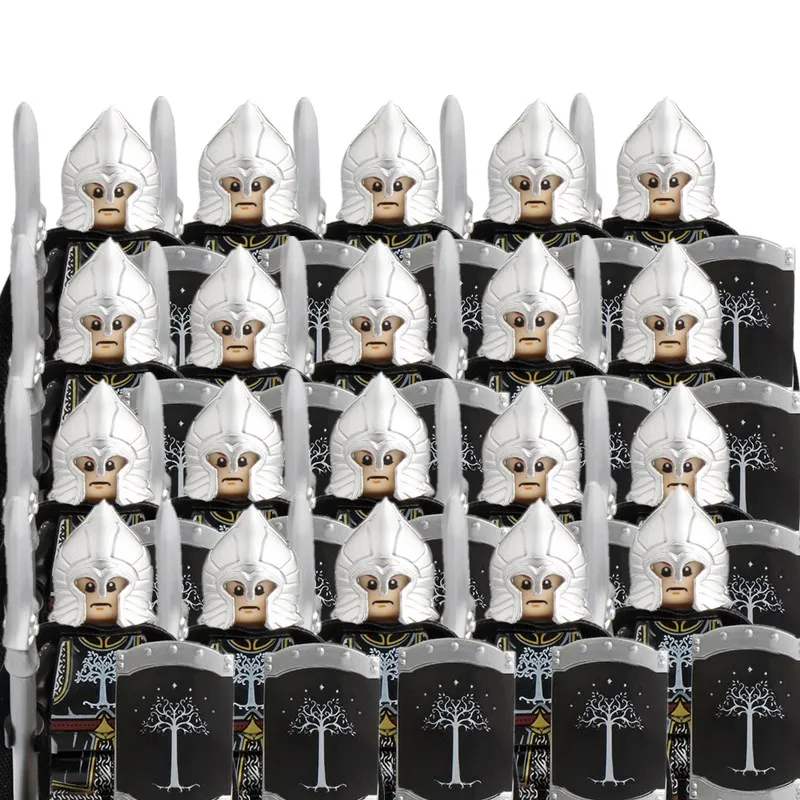 20 шт. Минифигурки средневековых рыцарей Асгарда солдат клон аксессуары детские