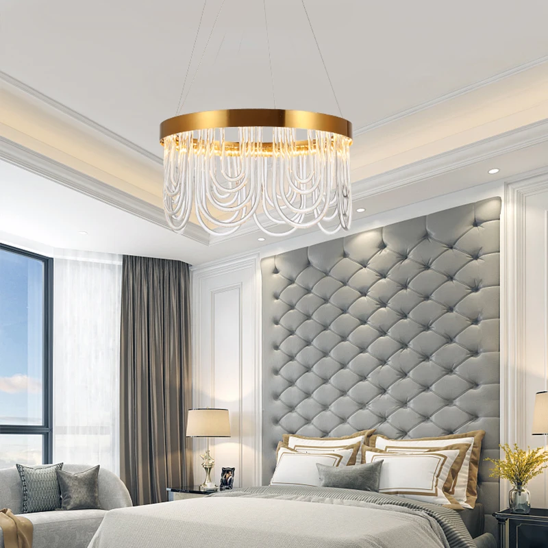 

Post-modern living room dining room bedroom study simple creative personality light luxury crystal chandelier
