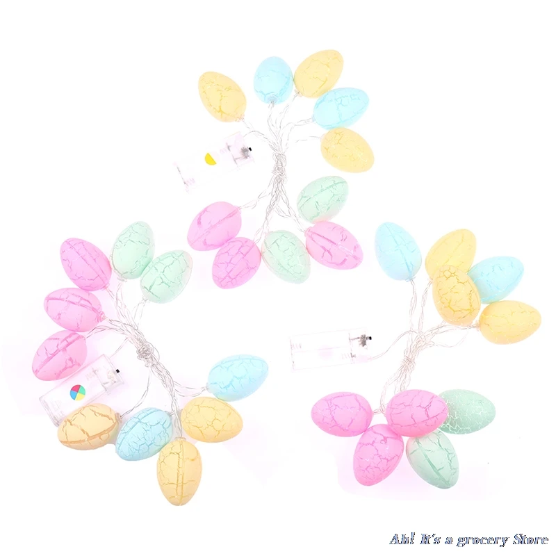 

10 LED Lights Easter Party Decor Home Table Centerpiece Easter Eggs Wooden Craft