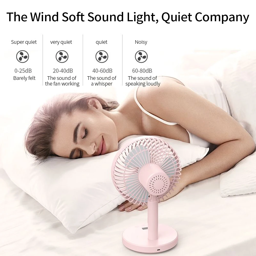 Небольшой настольный вентилятор с цифровым дисплеем четыре передачи очень тихий