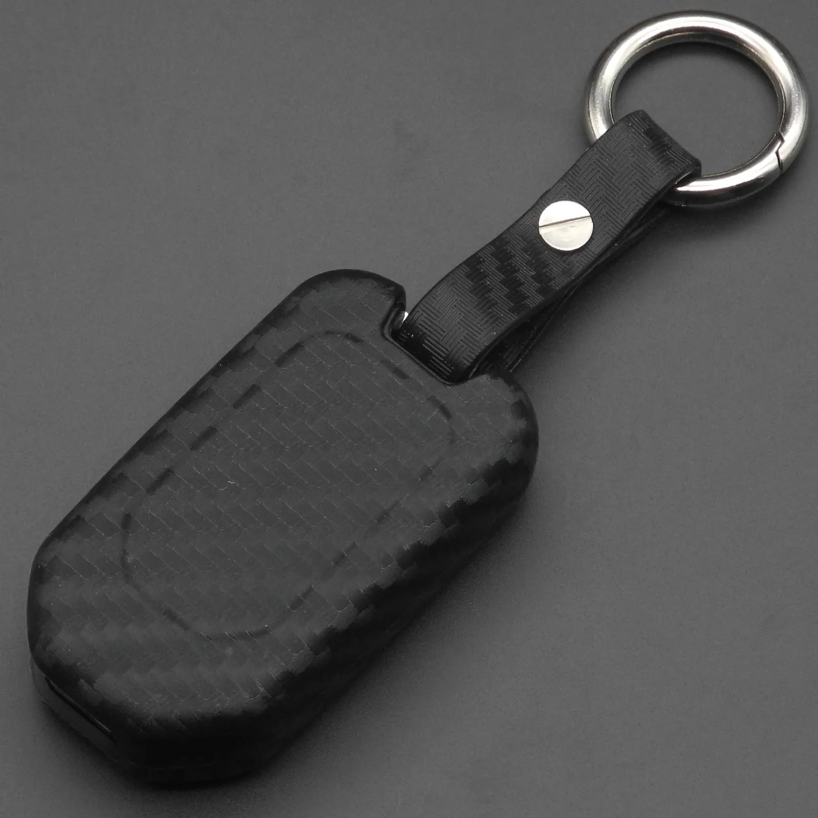 

Bilchave Carbon Silicone Flip Remote Key Case Cover Fob For Honda Civic CR-V HR-V Accord Jade Crider Odyssey