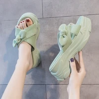 new summer sandals and slippers women wear womens thick soled fashion wear resistant anti slip joker leisure style half drag