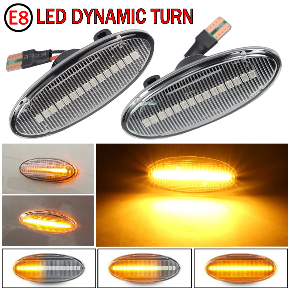 

2pcs Dynamic LED Car Side Marker Lights Repeater Signal Lights For Nissan Qashqai Dualis Juke Micra March Micra Note X-Trail