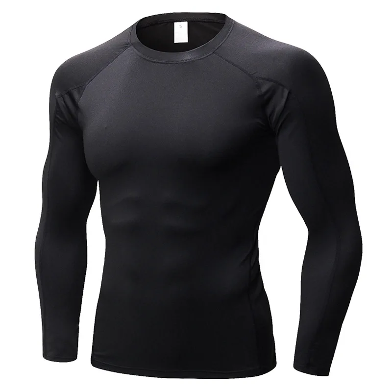 

Men's Pro Tight Fitness Running Training T-shirt Amazon Elastic Quick Dry Long-Sleeved Shirt Clothes 1059