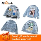 Классная Одежда для девочек на весну и осень повседневная куртка для девочек с разорванными дырами джинсы пальто для маленьких мальчиков; Модная Джинсовая Верхняя одежда для девочек, Детский костюм