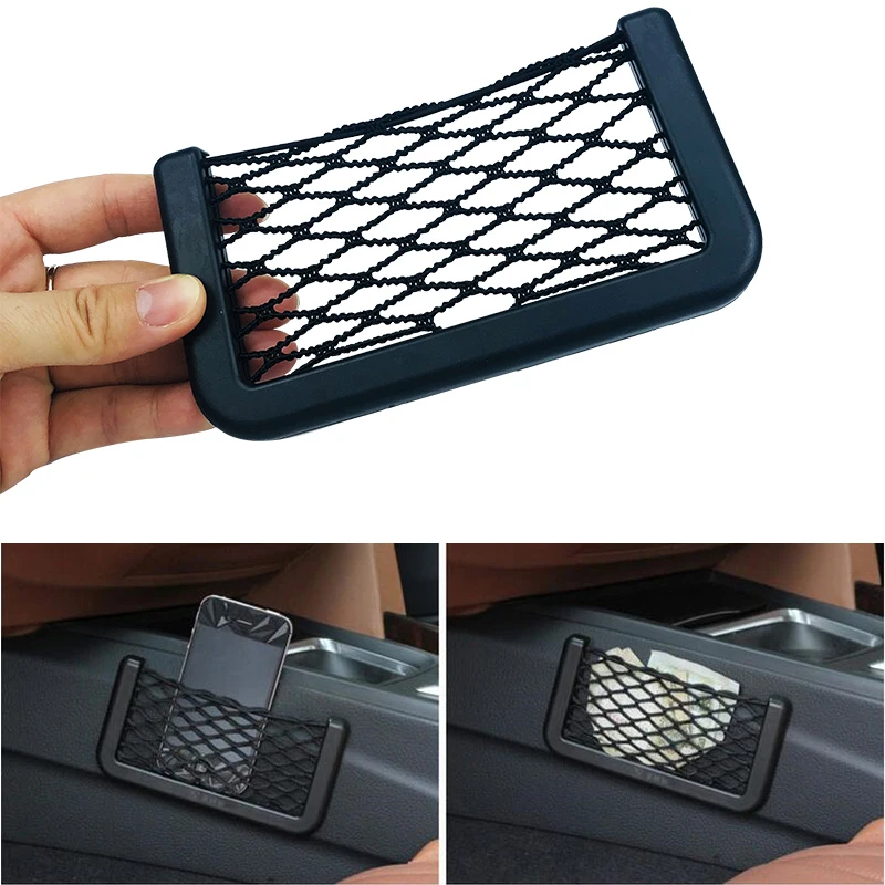 

Car Seat Side Back Storage Net Bag Phone Holder Pocket Organizer For Ford Focus MK2 Fiesta Mondeo MK4 Fusion Transit Kuga Ranger