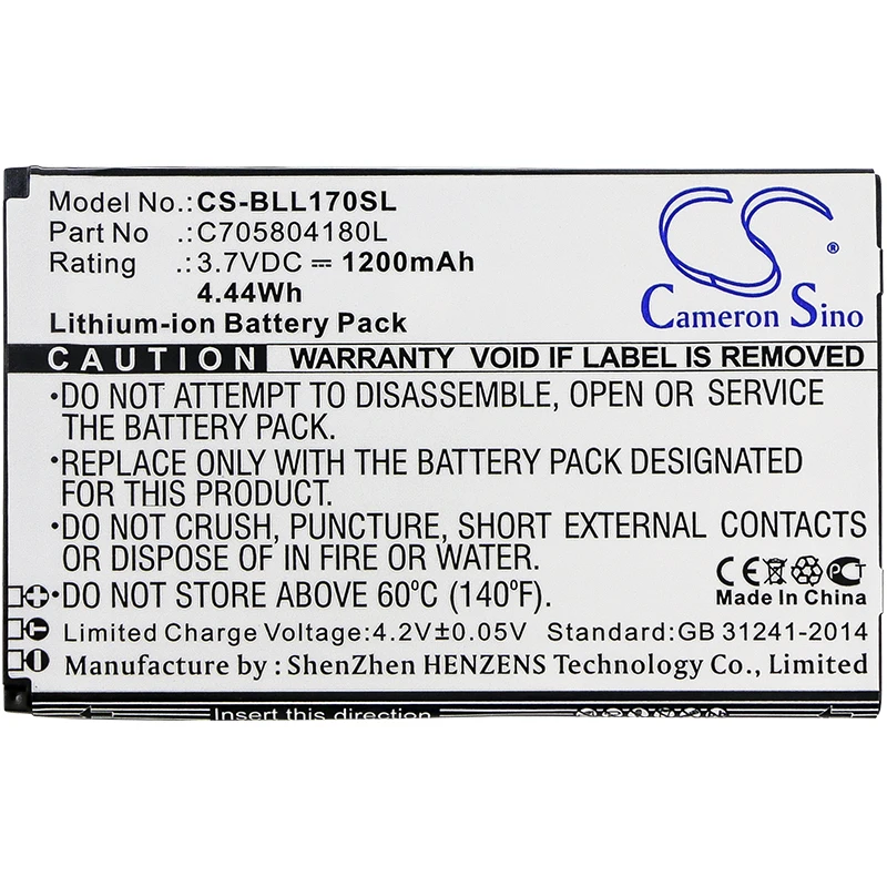 Аккумулятор Cameron Sino для BLU Life Play 2 L170i замена C705804180L 1200 мАч|Перезаряжаемые батареи| |