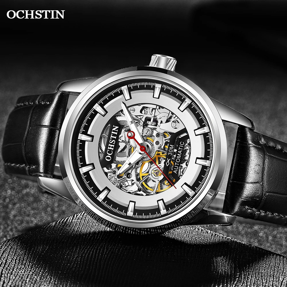 Часы-скелетоны Мужские механические с автоподзаводом водонепроницаемые 62002C 2020 |