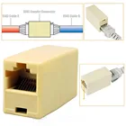 Разъем-Разветвитель RJ45, 10 шт., RJ-45 гнезда, CAT5, CAT6, адаптер-разветвитель для локальной сети, Модульный штекер для ПК, соединитель кабеля локальной сети