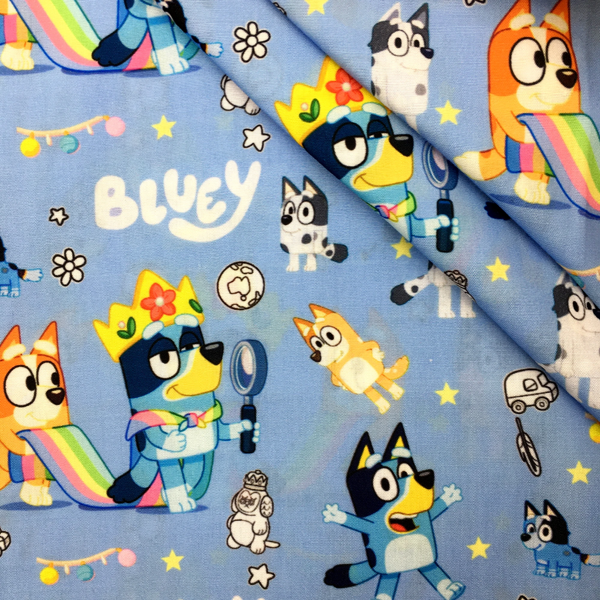 Рождественская Лоскутная ткань из полиэстера и хлопка с собакой 100%