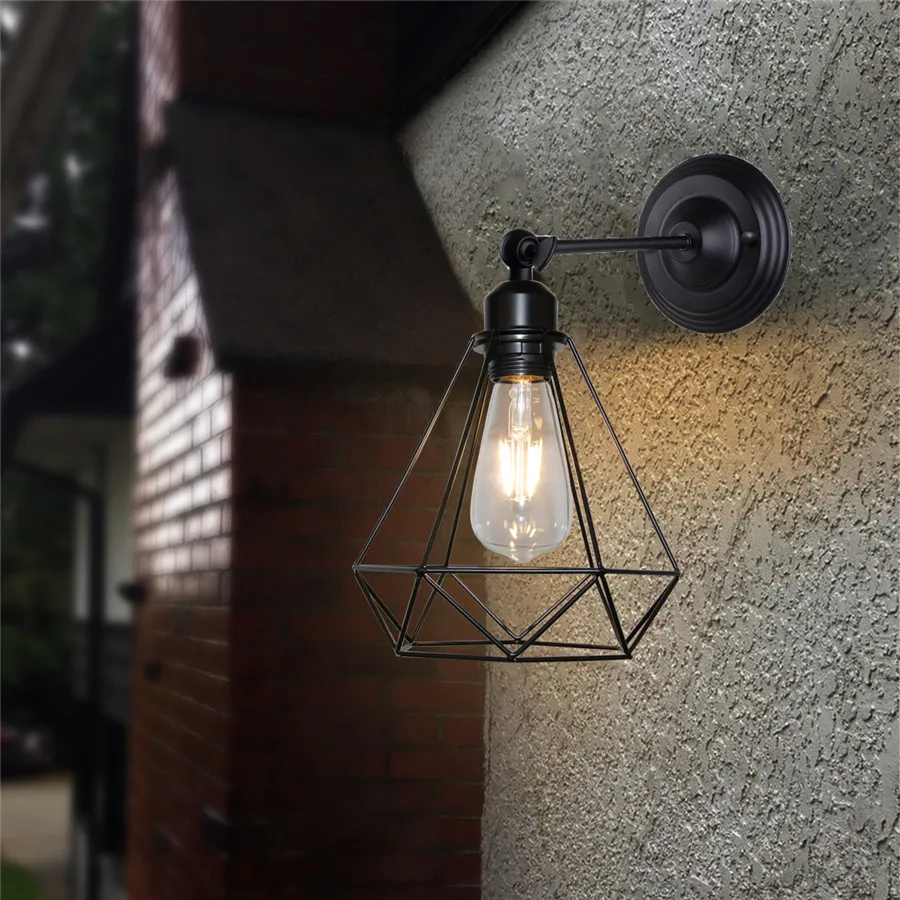 Винтажный подвесной светильник черный белый Железный потолочный Лофт железная