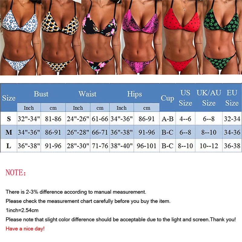 2020 Summer Women Bikini Set Push Up Swimwear Floral Beach Bathing Suit Brazilian Thong Swimsuit Ladies | Женская одежда