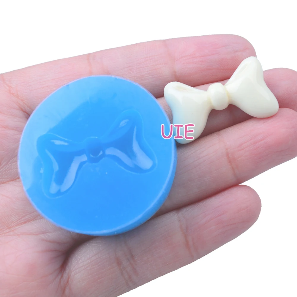 

FYL183U 25.9mm x 17.0mm Bowknot Bow Silicone Mold Fondant Cake Decoration Candy Resin Clay Earrings Necklace Craft Soap Candle