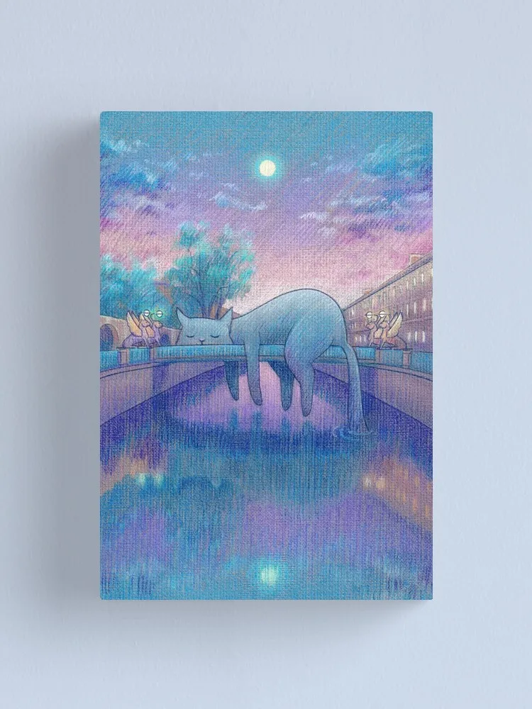 Мультфильм воздушный шар Кот пара Холст Hd печать фотографии настенная работа