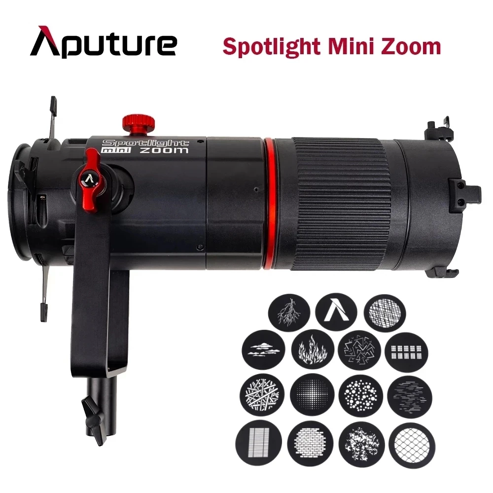 

Aputure Точечный светильник мини зум-объектив точность проекционный узор модификатор 15 ° ~ 30 ° 2X зум для LS 60D 60X светильник лампа для фотосъемки