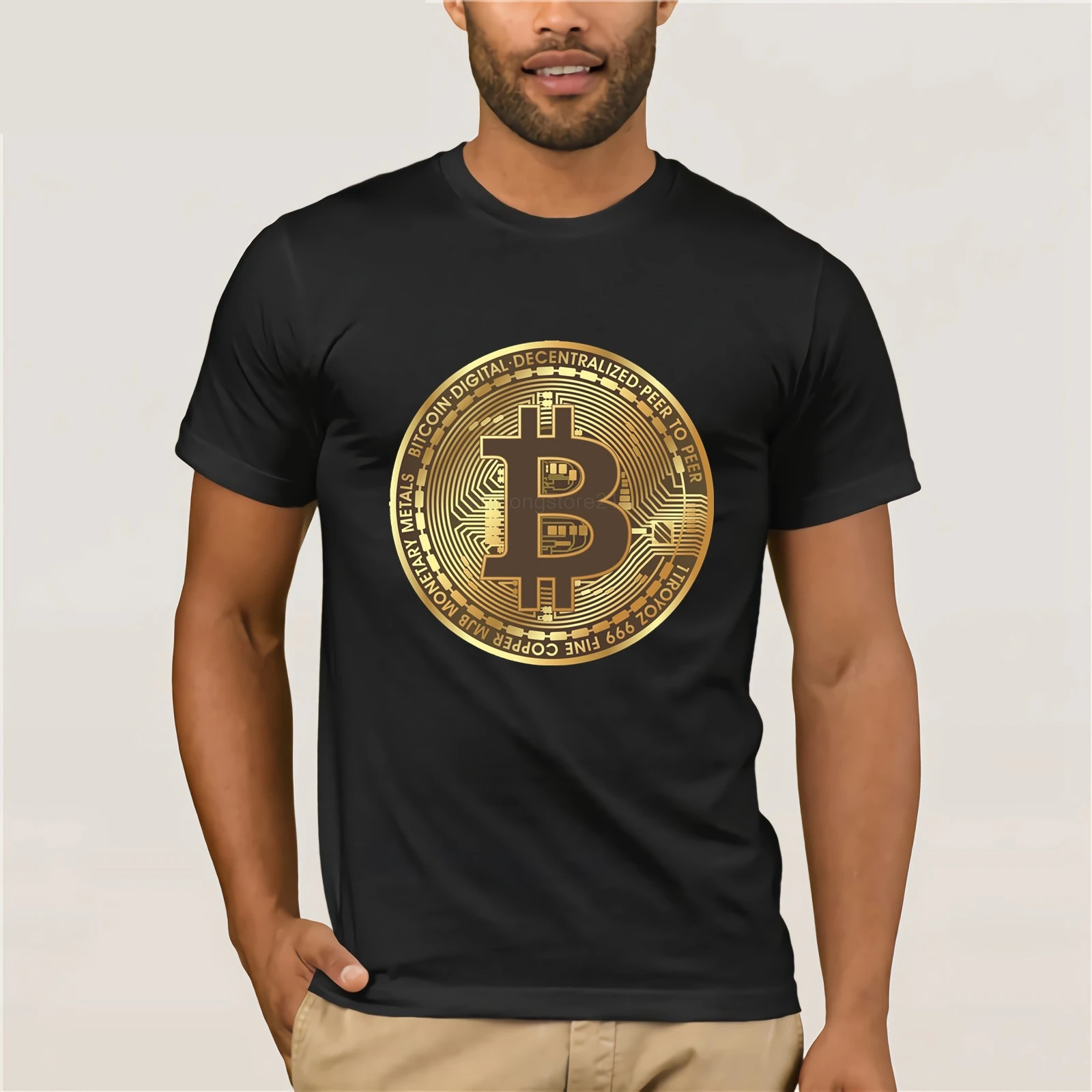 Время для плана Биткойн BTC криптовалюта футболка с коротким рукавом на заказ