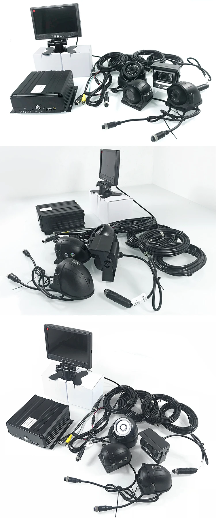 LSZ 4-channel hard disk+ SD card MDVR+ 3 inch plastic dome camera truck/bus Mobile DVR Sets