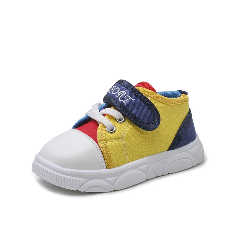 

Kids Baby Canvas Shoes Children Sport Running Shoes Fashion Color Matching Trainers Soft Sole Toddler Boy Shoes Girls Sneakers