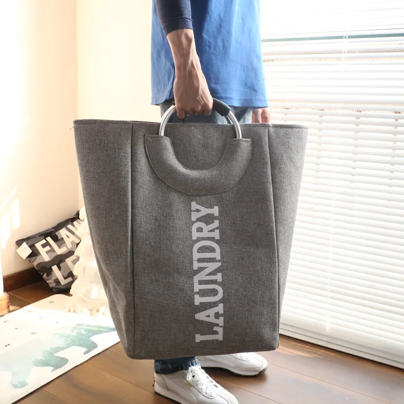 

Europe Laundry Basket with Handle Fabric Clothing Storage Foldable Storage Clothes Kid Toy Sundries Storage Bag