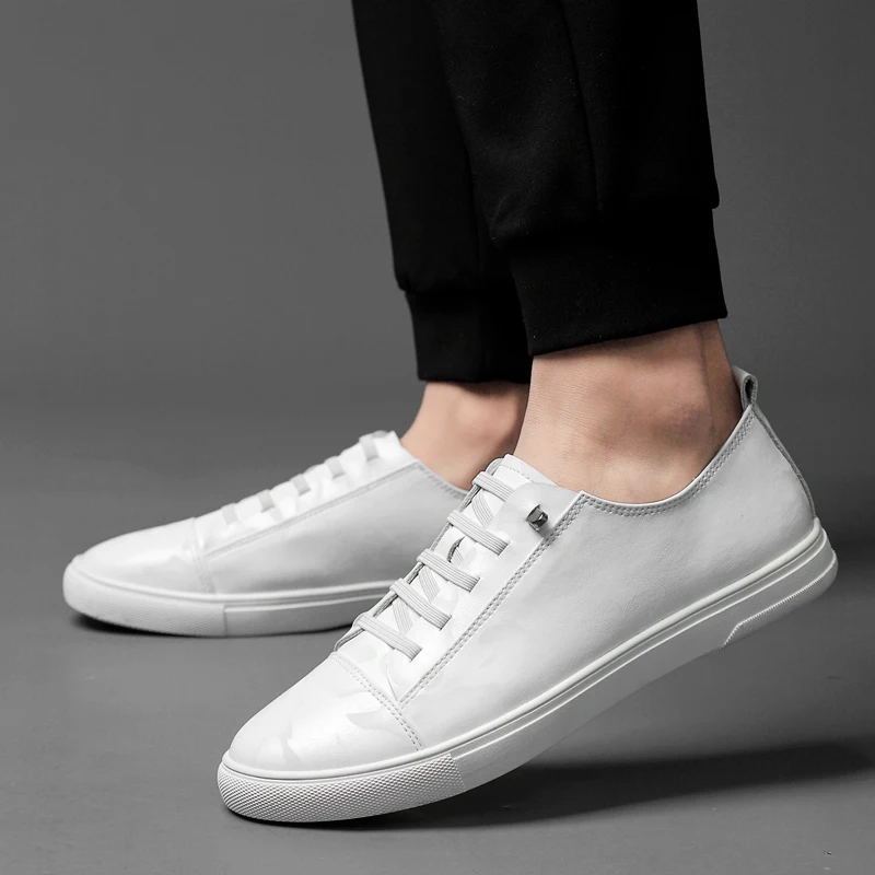 Брендовые Дизайнерские мужские повседневные туфли летние дышащие модные белые