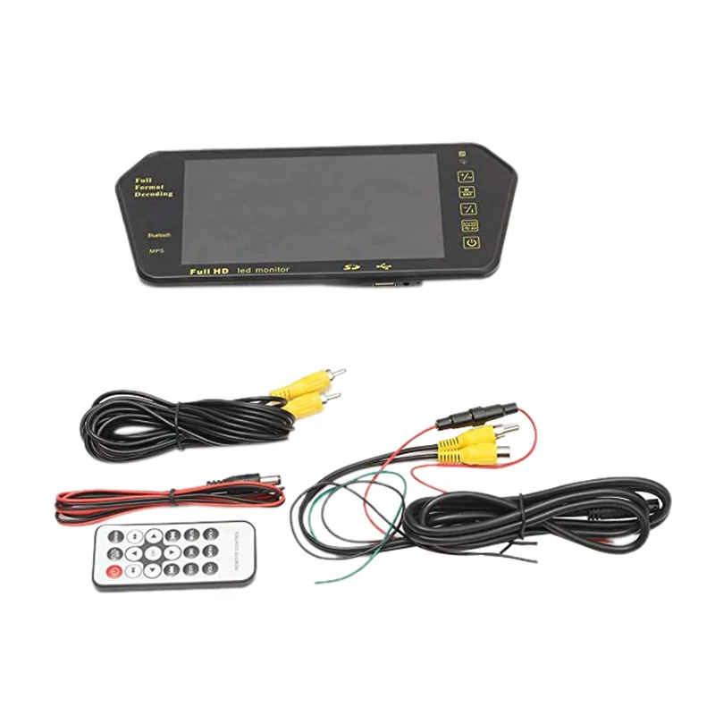 Автомобиль 7 дюймов Bluetooth Tft Lcd цветное зеркало Mp5 плеер Viedo монитор дисплей заднего