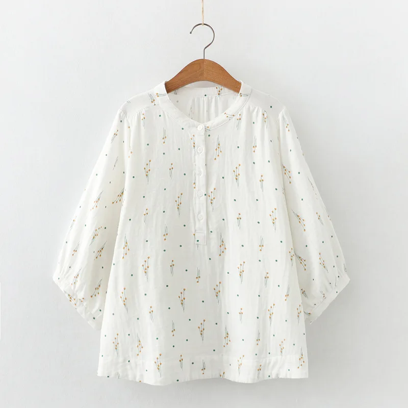 

9 Colors Summer Floral Printed Blouses Women Shirts Half Batwing Sleeve Loose Pullover Lady Tops Loose Female Clothes 2021 News