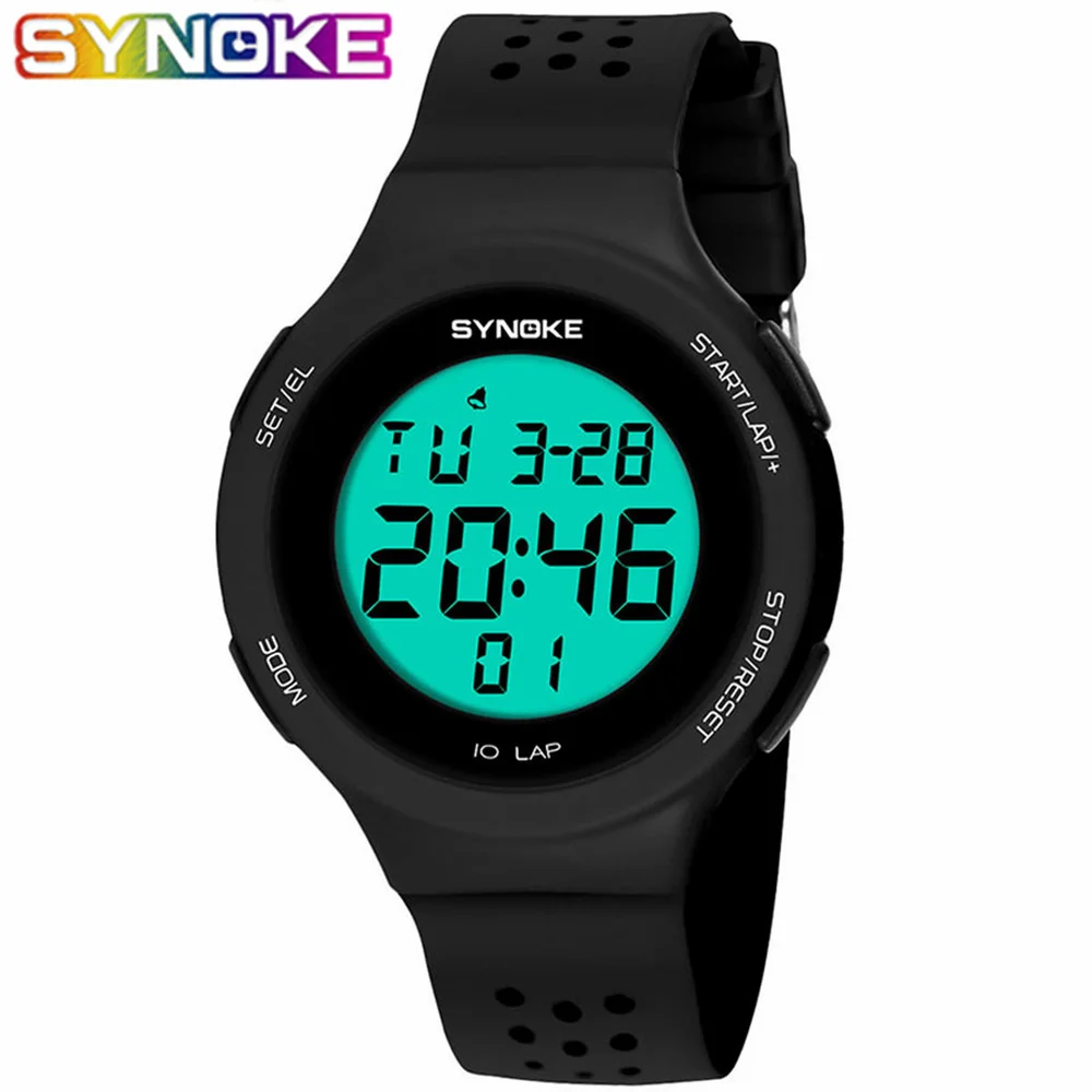 SYNOKE, мужские часы, светодиодный, цифровой, военный, 50 м, водонепроницаемые, g, спортивный шок, женские часы, модные, для улицы, наручные часы, Relogio, унисекс