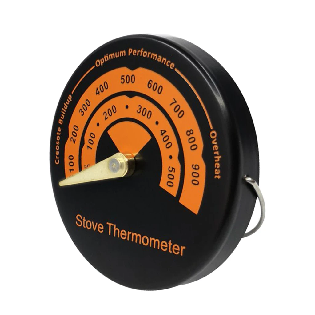 

Magnetic Stove Thermometer Log Wood Burner Top Fireplace Temperature Meter Flue Pipe Thermometer for Avoiding Stove Fan Damaged