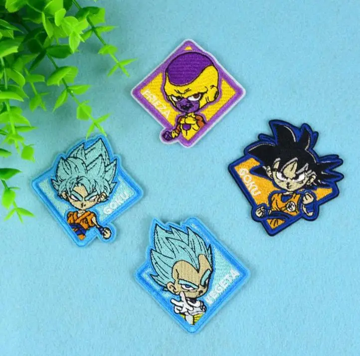 12 шт./компл. горячая Распродажа аниме Dragon Ball Z Goku патчи железные на одежда с вышивкой патчи для Костюмы наклейки для одежды