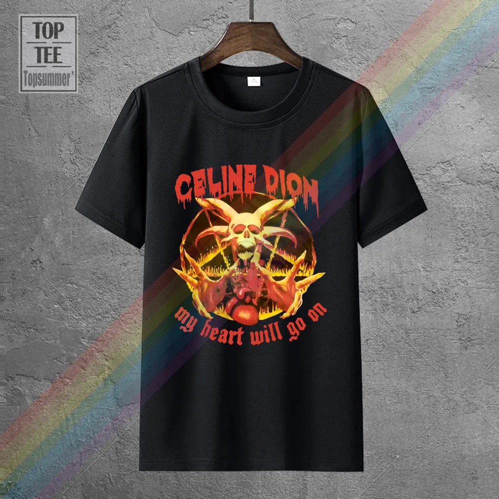 

Fashion Men T Shirt My Heart Will Go On Celline Dion Black Tees Shirt Clothing