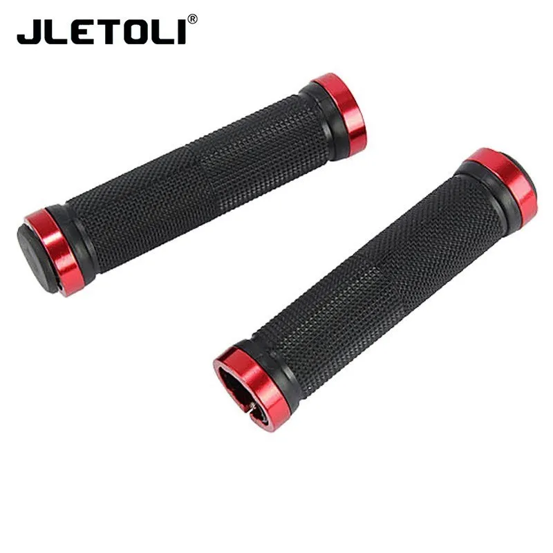 Red JLETOLI резиновые противоскользящие велосипедные ручки, резиновые дорожные велосипедные ручки для горного велосипеда, ручки для велосипеда, запчасти, 5 цветов - Цвет: Red
